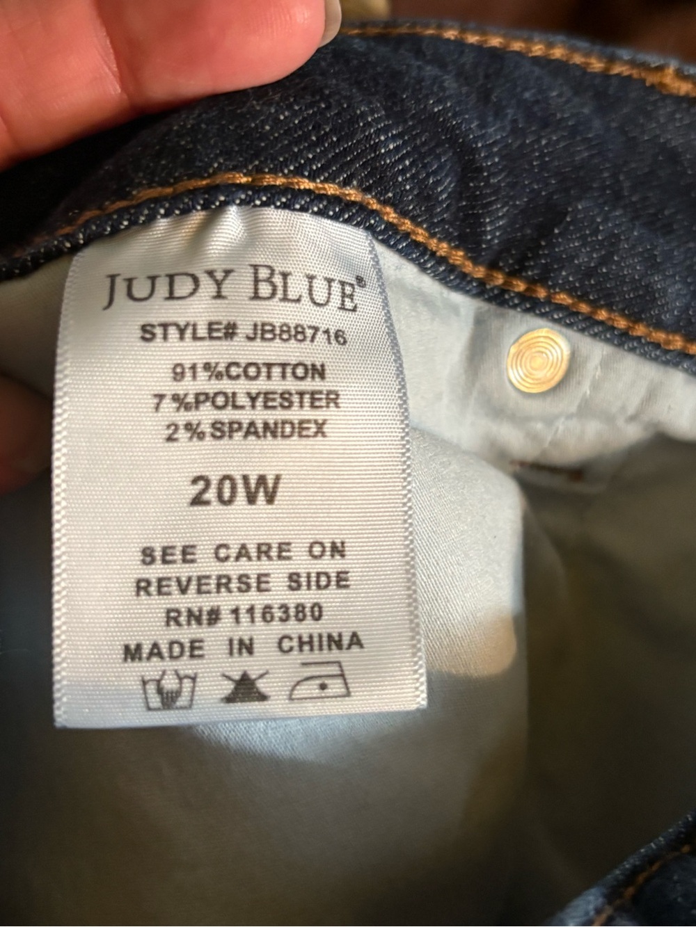 Judy Blue Dark Blue Straight-Leg Jeans - Picture 3 of 3